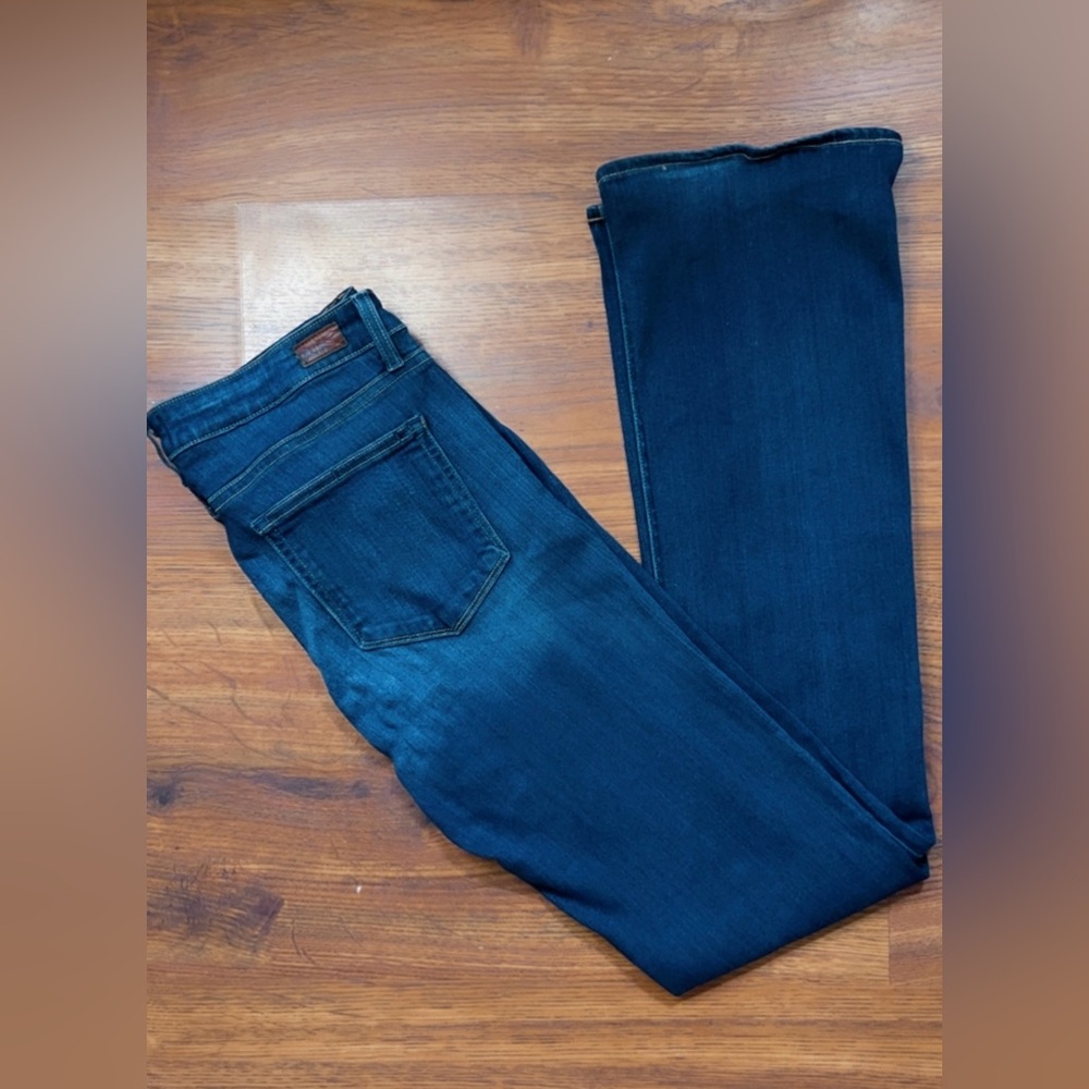 Paige Manhattan Bootcut Jeans 31 Dark Wash High Rise Stretch Denim USA - Picture 7 of 7